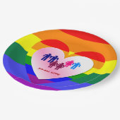 Alle Liebe Prix Heart Paare Pappteller (Schrägansicht)