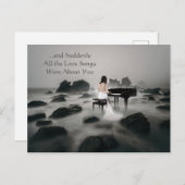 Alle Liebe Songs waren über Ihr romantisches Zitat Postkarte (Vorne/Hinten)