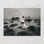 Alle Liebe Songs waren über Ihr romantisches Zitat Postkarte (Vorderseite)