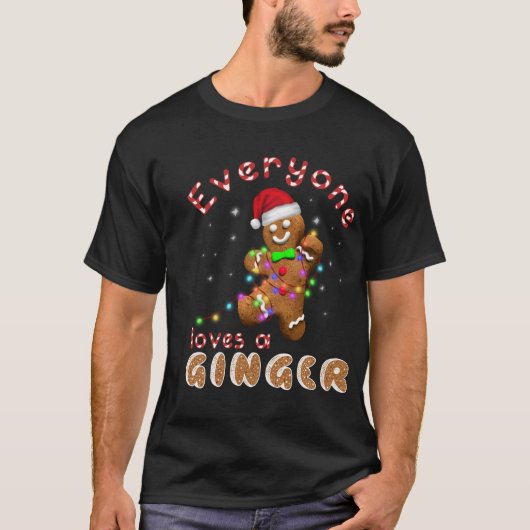 Alle Lieben A Ginger Funny Gingerbrot Xmas T-Shirt (Vorderseite)