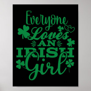 Alle Lieben an einem irischen Girl St Patricks Day Poster
