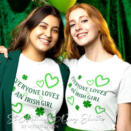 Alle Lieben an einem irischen Girl St Patricks Day T-Shirt