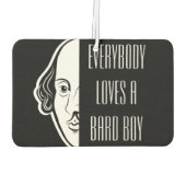 Alle Lieben ein Bard Boy Shakespeare Thespian Autolufterfrischer (Rückseite)
