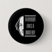 Alle Lieben ein Bard Boy Shakespeare Thespian Button (Vorderseite)
