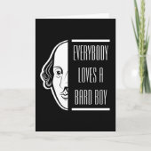 Alle Lieben ein Bard Boy Shakespeare Thespian Karte (Vorderseite)