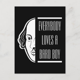 Alle Lieben ein Bard Boy Shakespeare Thespian Postkarte