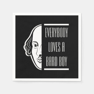 Alle Lieben ein Bard Boy Shakespeare Thespian Serviette