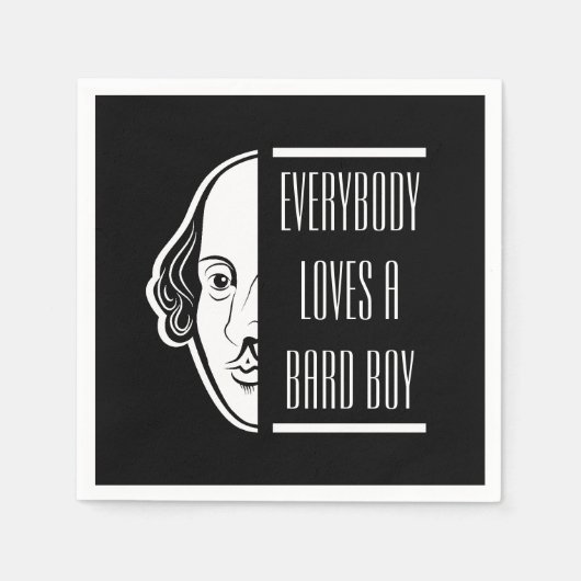 Alle Lieben ein Bard Boy Shakespeare Thespian Serviette (Vorderseite)
