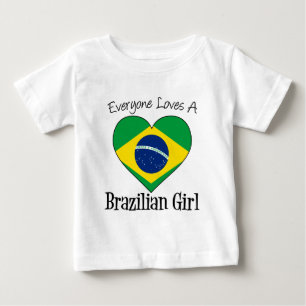 Alle Lieben ein brasilianisches Mädchen Baby T-shirt
