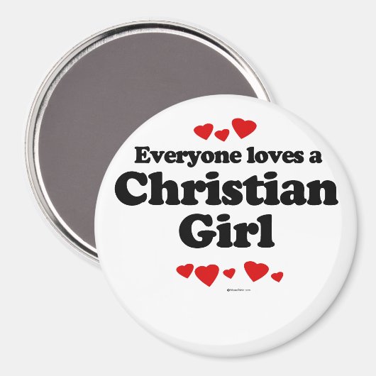 Alle Lieben ein Christliches Mädchen Magnet (Vorderseite/Rückseite)