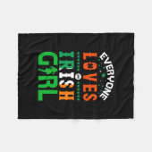 Alle Lieben ein irisches Mädchen Fleecedecke (Vorderseite (Horizontal))