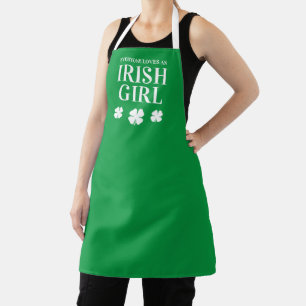 Alle Lieben ein irisches Mädchen niedlich St Patr Schürze