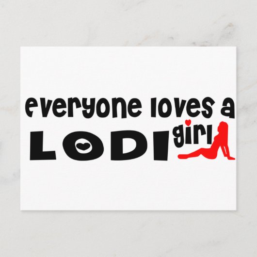 Alle Lieben ein Lodi-Mädchen Postkarte (Vorderseite)