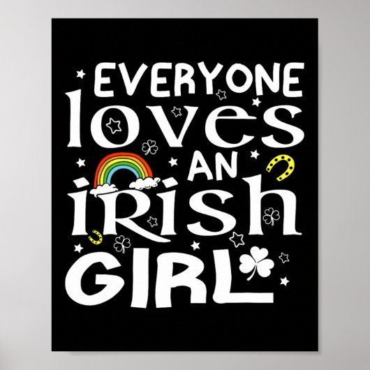 Alle Lieben einen irischen Girl St Patricks Day fü Poster (Vorne)