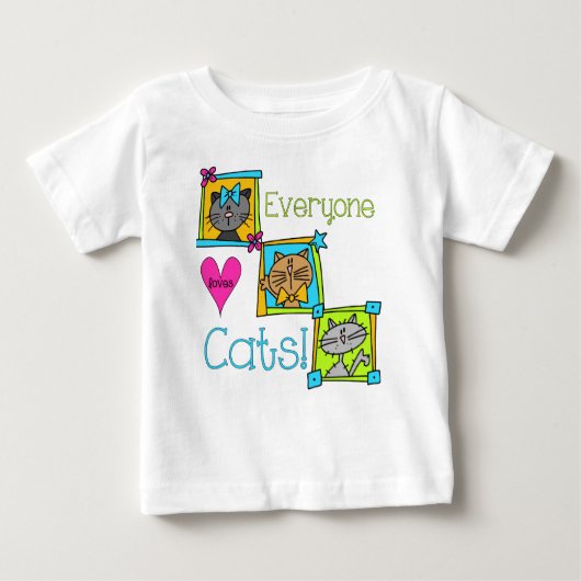 Alle Lieben Katzen Baby T-shirt (Vorderseite)
