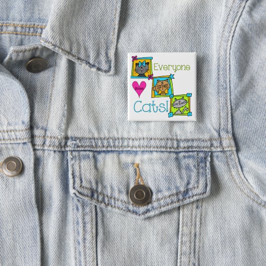 Alle Lieben Katzen Button (Beispiel)