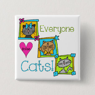 Alle Lieben Katzen Button