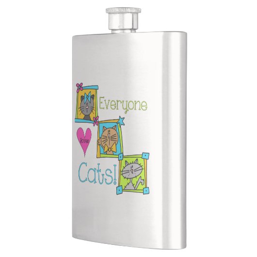 Alle Lieben Katzen Flachmann (Links)