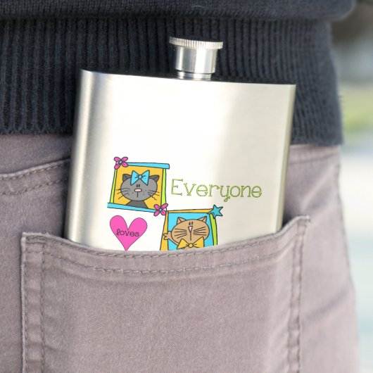 Alle Lieben Katzen Flachmann (Beispiel)