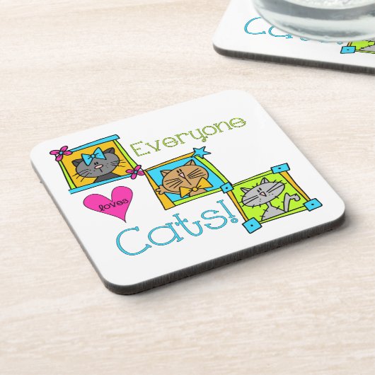Alle Lieben Katzen Getränkeuntersetzer (Linke Seite)