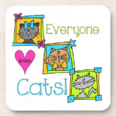 Alle Lieben Katzen Getränkeuntersetzer (Vorderseite)