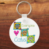 Alle Lieben Katzen Schlüsselanhänger (Vorderseite)