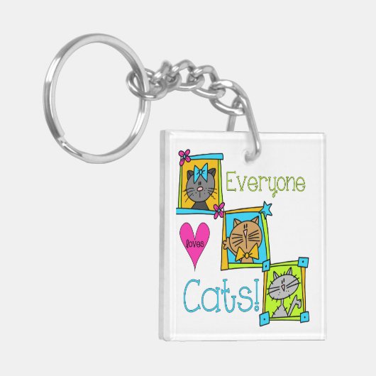 Alle Lieben Katzen Schlüsselanhänger (Vorderseite links)