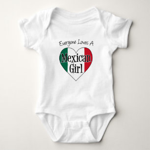 Alle Lieben Mexikanisches Mädchen Baby Strampler