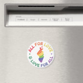 Alle Lieben Pride Rainbow Hand LGBTQ+ Magnet (In Situ (Geschirrspüler))