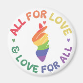 Alle Lieben Pride Rainbow Hand LGBTQ+ Magnet (Vorne)