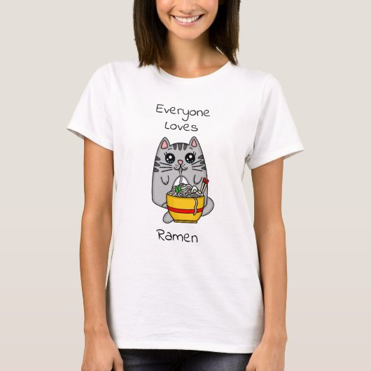 Alle Lieben Ramen | Funny Cat Pub T-Shirt (Vorderseite)
