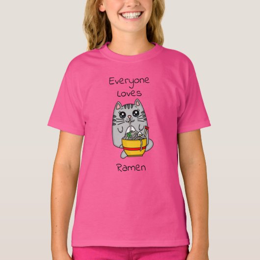 Alle Lieben Ramen | Funny Cat Pub T-Shirt (Vorderseite)