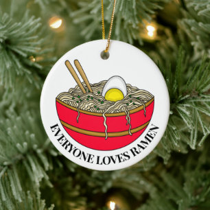 Alle Lieben Ramen Funny Christmas Puff Keramik Ornament