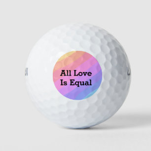 Alle Lieben sind gleich Regenbogenstolz Monat LGBT Golfball
