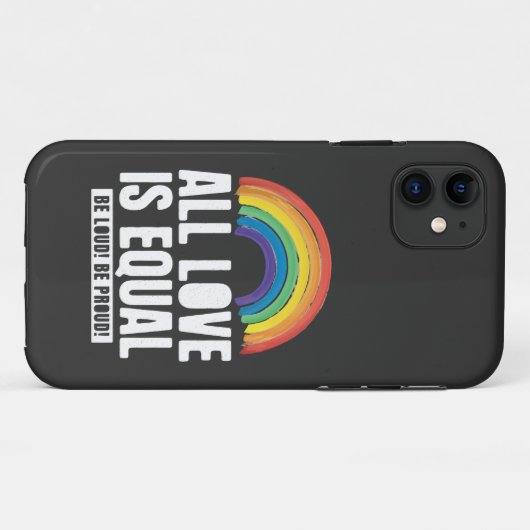 Alle Lieben sind gleichberechtigte LGBT-Rechte-Rai Case-Mate iPhone Hülle (Rückseite (Horizontal))