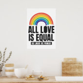 Alle Lieben sind gleichberechtigte LGBT-Rechte-Rai Poster (Küche)