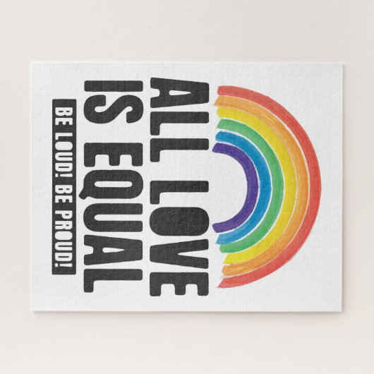 Alle Lieben sind gleichberechtigte LGBT-Rechte-Rai Puzzle (Horizontal)