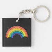 Alle Lieben sind gleichberechtigte LGBT-Rechte-Rai Schlüsselanhänger (Rückseite)