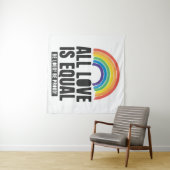 Alle Lieben sind gleichberechtigte LGBT-Rechte-Rai Wandteppich (Beispiel (Horizontal))
