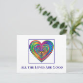 Alle Lieben sind gut Postkarte (Stehend Vorderseite)