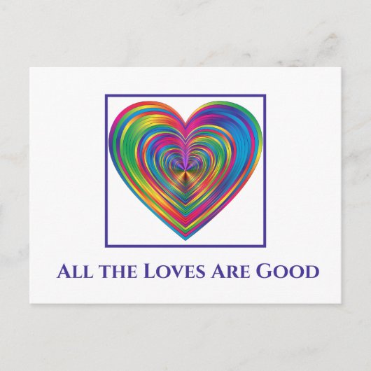 Alle Lieben sind gut Postkarte (Vorderseite)