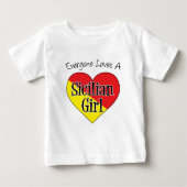 Alle Lieben sizilianisches Mädchen Baby T-shirt (Vorderseite)