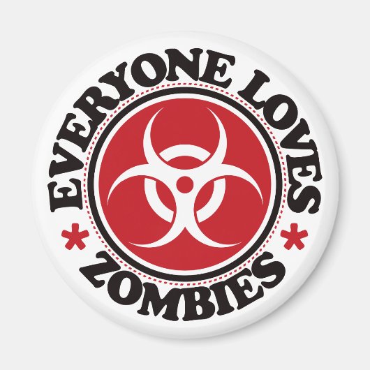 Alle Lieben Zombies - Rot Magnet (Vorne)