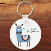 Alle Llama No Drama Schlüsselanhänger (Vorderseite)