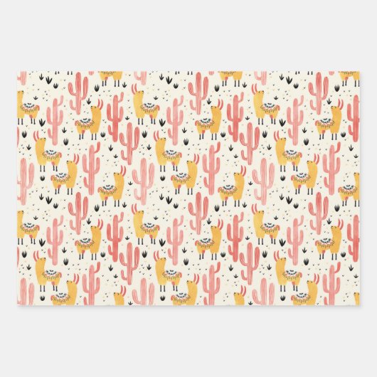 Alle Llamas Geschenkpapier Set (Vorderseite 3)