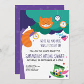 Alle Mad Alice im Wunderland Brautparty Einladung (Vorne/Hinten)