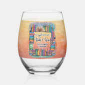 Alle Mädchen brauchen Bücher und Wein Weinglas Ohne Stiel (Rückseite)