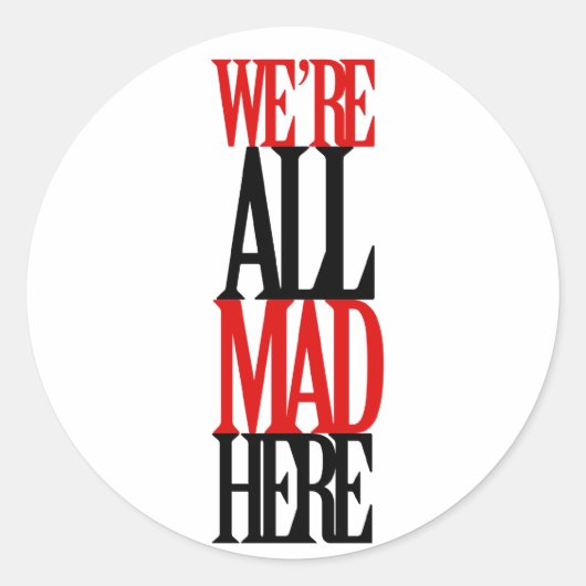 Alle Mads hier Runder Aufkleber (Vorderseite)