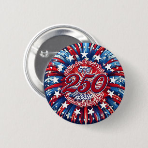 Alle Männer Rot Weiß Blau Grafik Feuerwerk Button