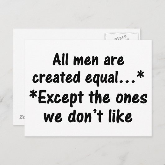 Alle Männer sind gleich 2 Postkarte (Vorne/Hinten)